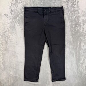 Hill City Everyday Chino Pants Men's Size 34x27 Black Stretch Cotton